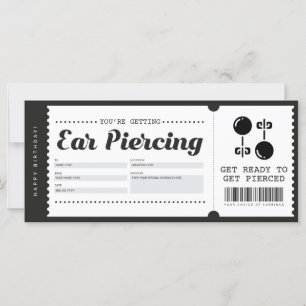 Ear Piercing - Certificado de Voucher de Presente