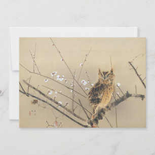 Early Plum Blossoms de Nishimura Goun, Vintage Owl