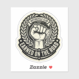Earned On The Road Biker Fist Adesivo para Chave