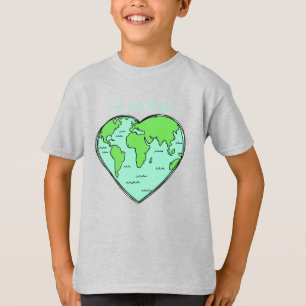 Earth Love texto personalizado camisas e jaquetas