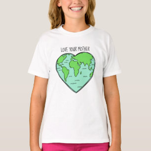 Earth Love texto personalizado camisas e jaquetas