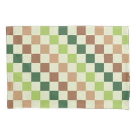 Earthy rainbow diagonal checkerboard pattern