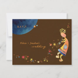 Earthy Starry Kokopelli Wedding RSVP