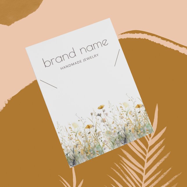 Earthy Watercolor Wildflowers Necklace Display  (Criador carregado)