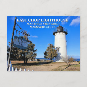 East Chop Lighthouse, cartão postal de Massachuse