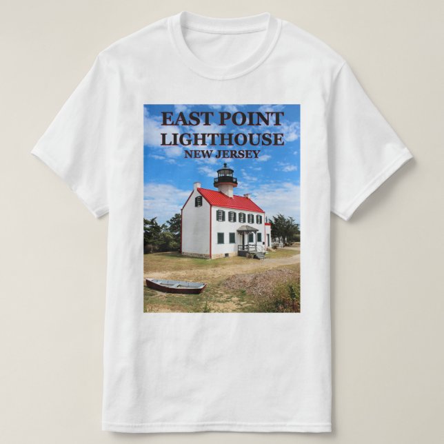 East Point Lighthouse, New Jersey T-Shirt (Frente do Design)