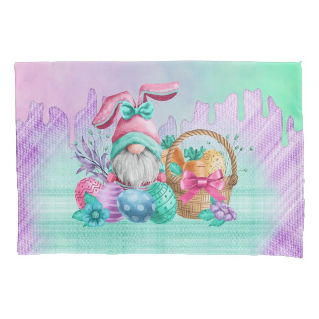 Easter Bunny Gnome With Basket Eggs  (Frente)