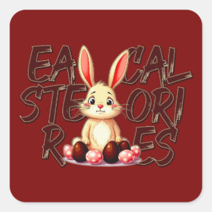 Easter Calories Stories – Funny Bunny Autocolante