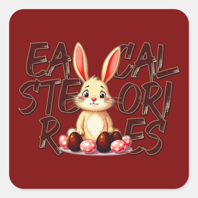 Easter Calories Stories – Funny Bunny Autocolante (Frente)