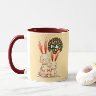 Easter Family – Cute Bunny Celebration - caneca