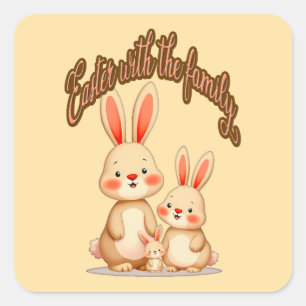 Easter Is Better with Family – Cute - Autocolante