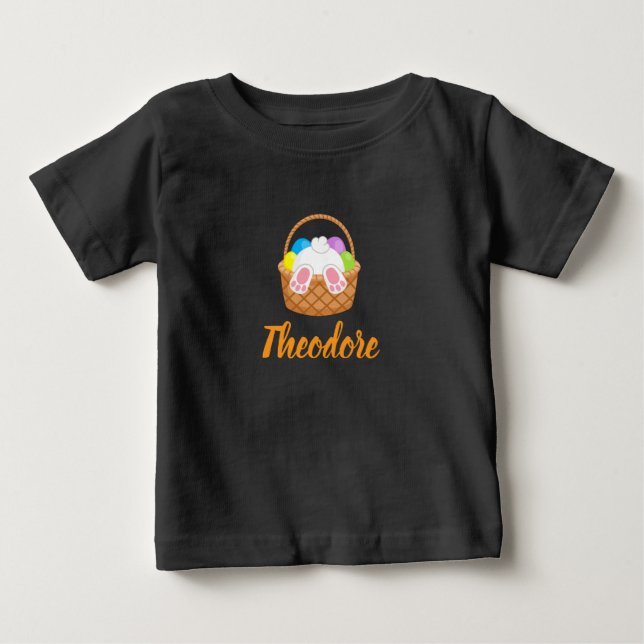 Easter Personalized Baby Fine Jersey T-Shirt (Frente)