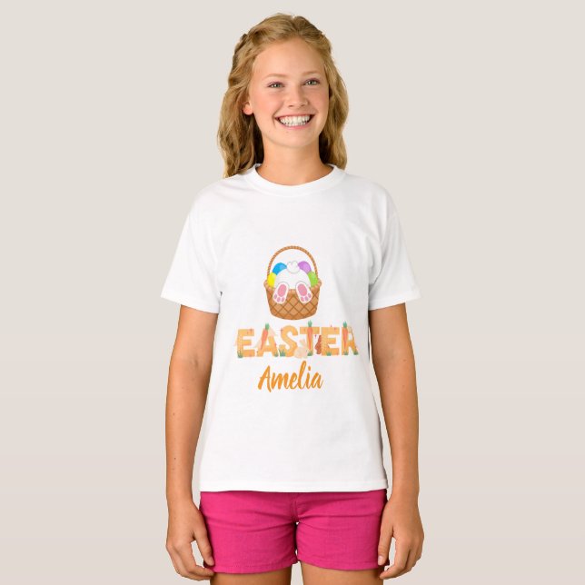 Easter Personalized Kids Basic T-Shirt (Frente Completa)