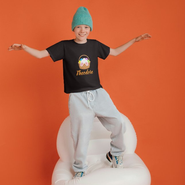 Easter Personalized Kids Basic T-Shirt (Criador carregado)