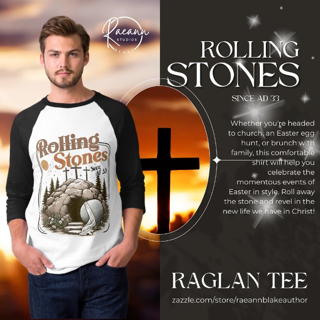 Easter "Rolling Stones since AD 33" T-Shirt (Criador carregado)