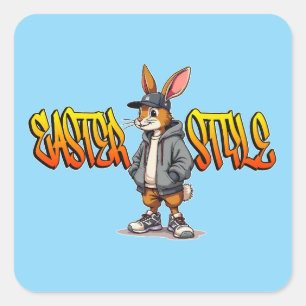 Easter Style – Street Bunny Design - Autocolante