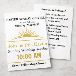Easter Sunday Church Flyer Invitation