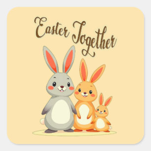 Easter Together – Sweet Bunny Family - Autocolante