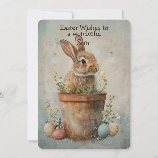 Easter Wishes to a Wonderful Son (Frente)