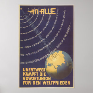 Eastern German Propaganda Poster Unwavering fights