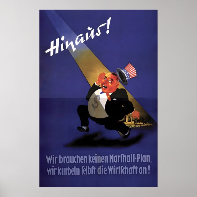 Eastern Germany Propaganda Poster Get out (Frente)