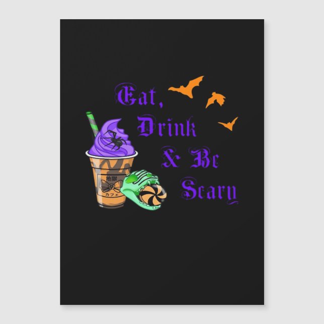 Eat Drink And Be Scary Halloween Minimal Clean (Frente)