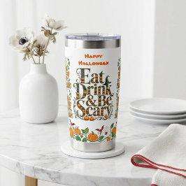 Eat Drink & Be Scary Modern Script Halloween Green