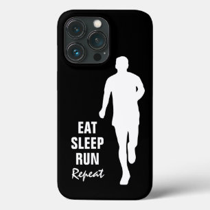 Eat Sleep Run Repetir silhueta do corredor