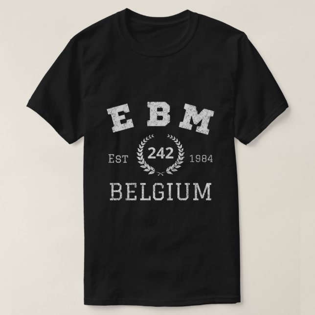 EBM 242 Bélgica Logotipo Essencial T-Shirt (Frente do Design)