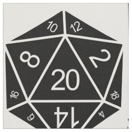 Ebony D20 Dice Tecido