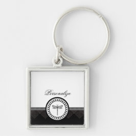 Ebony Dragonfly Emblem Chaveiro