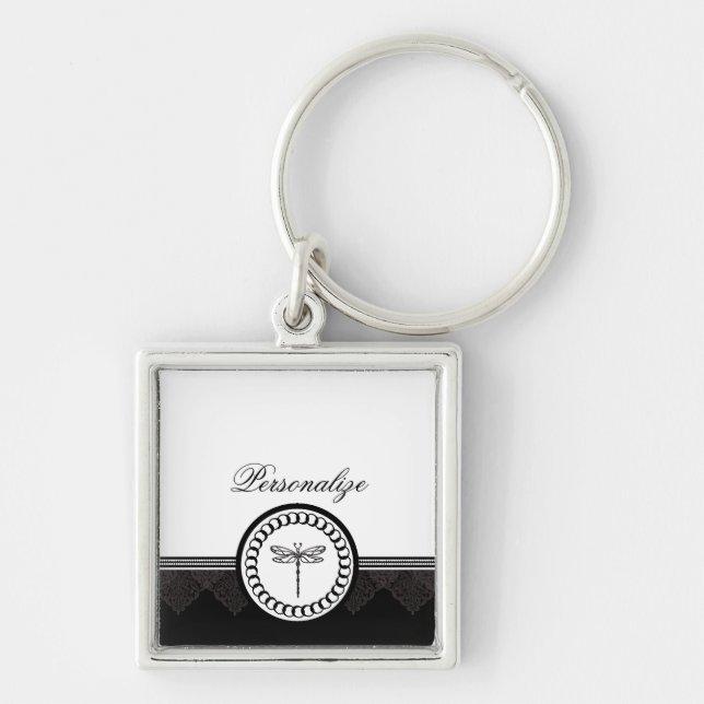 Ebony Dragonfly Emblem Chaveiro (Frente)