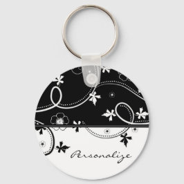 Ebony Leaf Blooms Chaveiro