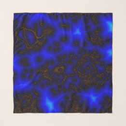 Echarpe 36" x 36" Chiffon Scarf Blue Lightning