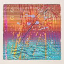 Abstrato moderno 3 Chiffon Scarf