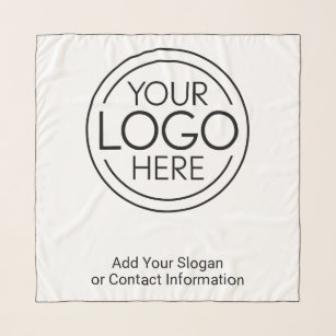 Echarpe Adicione seu logotipo corporativo moderno minimali