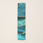 Echarpe Agate Teal Blue Marble Aqua Turquoise Scarf<br><div class="desc">Scarf com Agate Teal Blue Glitter Marble Marble Aqua Turquoise Geode Personalizável - ou Adicione Seu Nome / Texto - Torne Sua Escarpa Especial Presente! Redimensionar e mover ou remover / adicionar texto / elementos com a ferramenta Personalização! Design por MIGNED! Por favor, veja meus outros projetos/designs e pinturas. Você...</div>