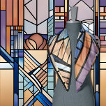 Echarpe Beige and Blue Art Deco<br><div class="desc">Esta elegante design de arte está em tons de bege,  azul e roxo claro. Foi imaginado na IA.</div>