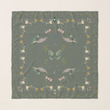 Beija-flor Hummingbird Dark Sage Escandinavo Folk
