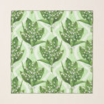 Echarpe Buquê de lilly das flores do vale em verde<br><div class="desc">Buquê pintado com lírio aquarela das flores do vale,  padrão sem costura design</div>