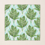 Echarpe Buquê de lírio das flores do vale em azul<br><div class="desc">Buquê pintado com lírio aquarela das flores do vale,  padrão sem costura design</div>