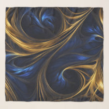 Cabeça de Abstrato Dourada azul