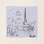 Echarpe Cafe Paris Scarf<br><div class="desc">Café Paris,  adicione uma cor de fundo</div>