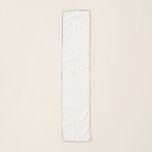 Echarpe Chiffon Scarf<br><div class="desc">Este cachecol de chiffon é mostrado numa adorável cor sólida de branco com uma borda de fio preto. Personalize este item e escolha a cor do thread desejada ou o comprar como está.</div>