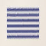 Echarpe Faixa de vela azul<br><div class="desc">Um cachecol clássico com faixas de marinheiros azuis escuras</div>