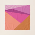 Echarpe Formas Geométricas de Blocos de Cores em Magenta R<br><div class="desc">Bloqueio de cores geométricas vibrante e ousado com linhas diagonais e triângulos em magenta,  roxo,  âmbar,  pêssego e laranja,  personalizados com seu nome.</div>