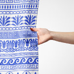 Echarpe Frete Grego, Padrão Mediterrânico, Azul<br><div class="desc">Padrão grego elegante,  na moda e sofisticado em cor azul e branca. Presente moderno e moderno,  perfeito para o amante mediterrânico em sua vida.</div>