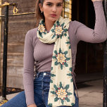 Echarpe Funky Orange Ivory Green Poinsettia Chiffon Scarf<br><div class="desc">Uma coleção de lenços bonitos com Poinsettias Funky em várias cores com fundo correspondente. Muito elegante como presente ou para você.</div>