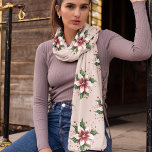 Echarpe Funky Pink Red e Green Poinsettia Chiffon Scarf<br><div class="desc">Uma coleção de lenços bonitos com Poinsettias Funky em várias cores com fundo correspondente. Muito elegante como presente ou para você.</div>