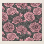 Echarpe Jardim noturno de pedras em rosa e cinzas<br><div class="desc">Flores cor-de-rosa desenhadas à mão,  design de padrão sem soldadura.</div>